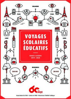 VOYAGES SCOLAIRES ÉDUCATIFS - Année scolaire 2019 2020 - GRANDIR PLUS - MIJE