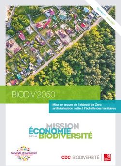 BIODIV'2050 Mise en oeuvre de l'objectif de Z&eacute;ro artificialisation nette &agrave; l'&eacute;chelle des territoires - Mission &Eacute;conomie de la ...