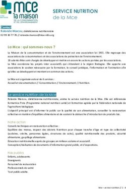 SERVICE NUTRITION de la Mce - Maison Consommation ...