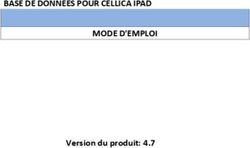 BASE DE DONNEES POUR CELLICA IPAD MODE D'EMPLOI - Version du produit: 4.7