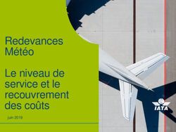Redevances Météo Le niveau de service et le recouvrement des coûts - juin 2019 - ICAO