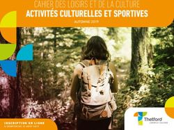 ACTIVITÉS CULTURELLES ET SPORTIVES - CAHIER DES LOISIRS ET DE LA CULTURE AUTOMNE 2019