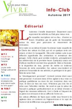 Info-Club Automne 2019 - Club pour mieux vivre