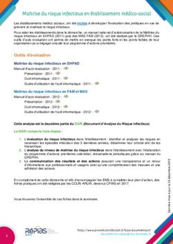 Maîtrise du risque infectieux en établissement médico-social