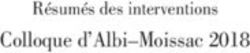 Colloque d'Albi-Moissac 2018 - R&eacute;sum&eacute;s des interventions
