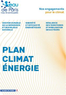 PLANPLAN CLIMAT ÉNERGIE - Nos engagements pour le climat RÉSILIENCE DES TERRITOIRES ET MOBILISATION DES ACTEURS - Eau de Paris