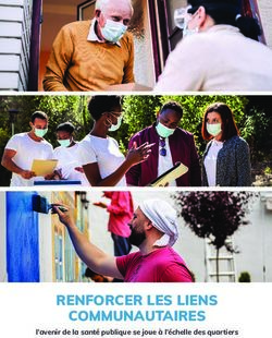 RENFORCER LES LIENS COMMUNAUTAIRES - l'avenir de la santé publique se joue à l'échelle des quartiers - National ...