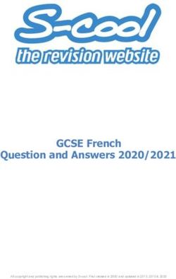 Question and Answers 20 20/2021 - GCSE French - S-cool