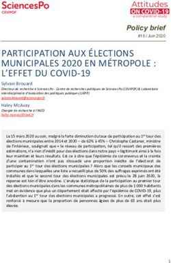 PARTICIPATION AUX ÉLECTIONS MUNICIPALES 2020 EN MÉTROPOLE : L'EFFET DU COVID-19