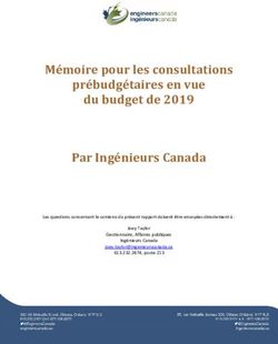 Mémoire pour les consultations prébudgétaires en vue du budget de 2019 Par Ingénieurs Canada - Engineers Canada