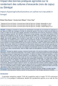 Impact des bonnes pratiques agricoles sur le rendement des cultures d'anacarde (noix de cajou) au S&eacute;n&eacute;gal - OpenScience