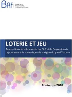 LOTERIE ET JEU - Printemps 2018 Analyse financière de la vente par OLG et de l'expansion du regroupement de zones de jeu de la région du grand Toronto