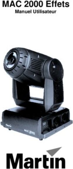 MAC 2000 Effets Manuel Utilisateur