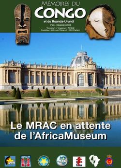 Le MRAC en attente de l'AfricaMuseum - n 48 - D&eacute;cembre 2018 - M&eacute;moires du Congo