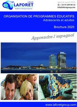 LAFORET Apprendre l espagnol - ORGANISATION DE PROGRAMMES ÉDUCATIFS Adolescents et adultes - Laforet Group