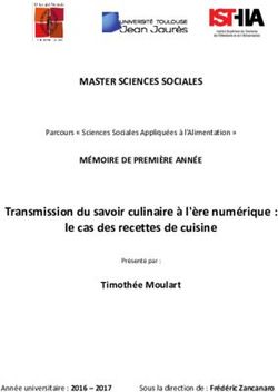 Transmission du savoir culinaire à l'ère numérique : le cas des recettes de cuisine - ISTHIA