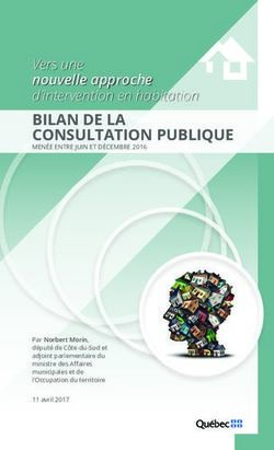 BILAN DE LA CONSULTATION PUBLIQUE - Vers une nouvelle approche d'intervention en habitation - FLHLMQ