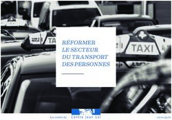 R&Eacute;FORMER LE SECTEUR DU TRANSPORT DES PERSONNES - LES &Eacute;TUDES DU - MR