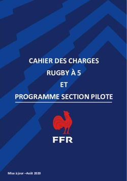 CAHIER DES CHARGES RUGBY &Agrave; 5 ET PROGRAMME SECTION PILOTE - Mise &agrave; jour -Ao&ucirc;t 2020 - FFR