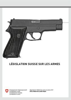 LÉGISLATION SUISSE SUR LES ARMES
