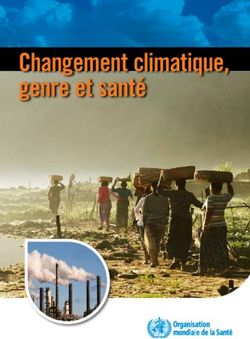 Changement climatique, genre et santé - World Health ...