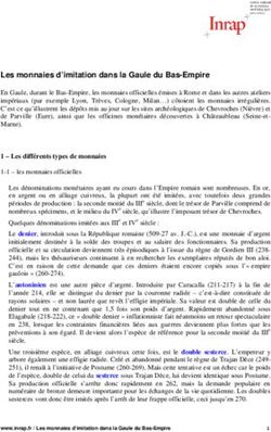 Les monnaies d'imitation dans la Gaule du Bas-Empire