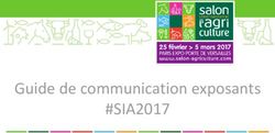 Guide de communication exposants - #SIA2017 - Salon International de l'Agriculture
