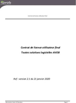 Contrat de licence utilisateur final Toutes solutions logicielles AVOB - Ref : version 2.1 du 21 janvier 2020