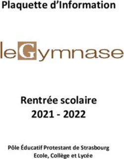 Plaquette d'Information - Rentrée scolaire 2021 - 2022 Pôle Éducatif Protestant de Strasbourg Ecole, Collège et Lycée
