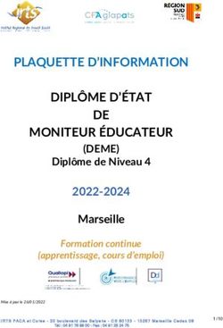 PLAQUETTE D'INFORMATION DIPLÔME D'ÉTAT DE MONITEUR ÉDUCATEUR - IRTS PACA