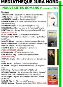 NOUVEAUTES ROMANS 2e semestre 2015 - Romans - Jura Nord