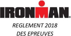 REGLEMENT 2018 DES EPREUVES - Ironman