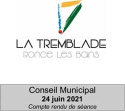 Conseil Municipal 24 juin 2021 - Compte rendu de s&eacute;ance - Mairie de La Tremblade