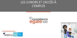 LES JUNIORS ET L'ACC&Egrave;S &Agrave; L'EMPLOI - En partenariat avec