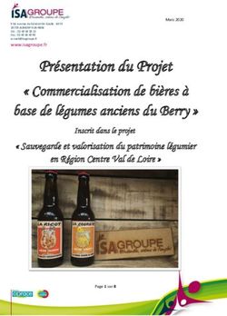Pr&eacute;sentation du Projet - " Commercialisation de bi&egrave;res &agrave; base de l&eacute;gumes anciens du Berry " - ISA Groupe