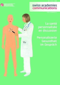 La santé personnalisée en discussion Personalisierte Gesundheit im Gespräch - SAMW