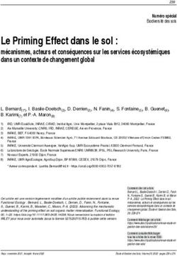 Le Priming Effect dans le sol : mécanismes, acteurs et conséquences sur les services écosystémiques dans un contexte de changement global - AFES