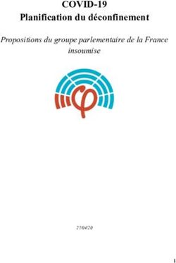 COVID-19 Planification du déconfinement - Propositions du groupe parlementaire de la France insoumise - La France ...