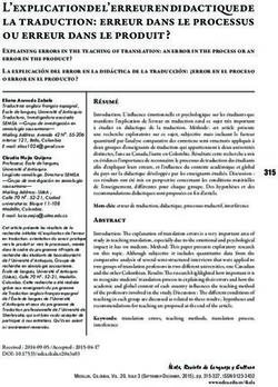 L'explication de l'erreur en didactique de la traduction: erreur dans le processus ou erreur dans le produit? - SciELO Colombia