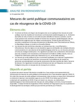 Mesures de santé publique communautaires en cas de résurgence de la COVID-19
