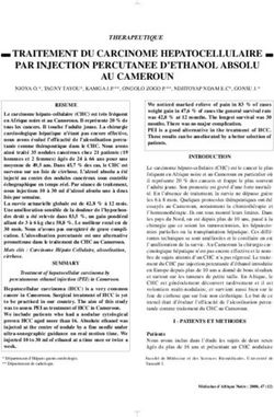 TRAITEMENT DU CARCINOME HEPATOCELLULAIRE PAR INJECTION PERCUTANEE D'ETHANOL ABSOLU AU CAMEROUN