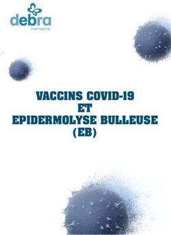 VACCINS COVID-19 ET EPIDERMOLYSE BULLEUSE (EB) - International.