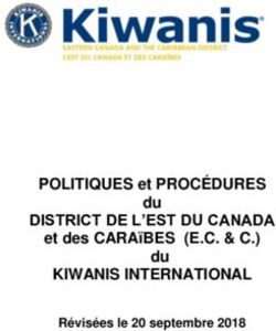 POLITIQUES ET PROCÉDURES DISTRICT DE L'EST DU CANADA KIWANIS INTERNATIONAL - DU ET DES CARAÏBES (E.C. & C.) DU RÉVISÉES LE 20 SEPTEMBRE 2018