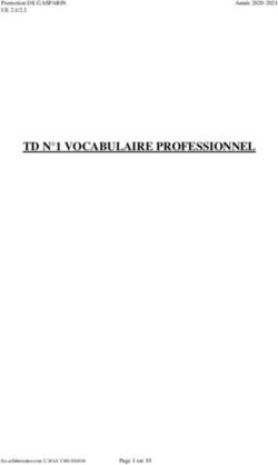TD N 1 VOCABULAIRE PROFESSIONNEL - IFSI DIJON