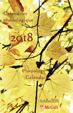 2018 CALENDRIER PH&Eacute;NOLOGIQUE - MCGILL UNIVERSITY