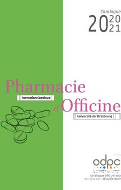 Pharmacie d'O cine - Université de ...