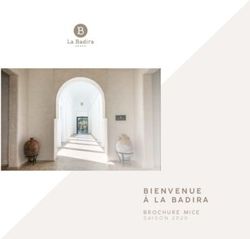À La Badira Brochure MIce SAISON 2020