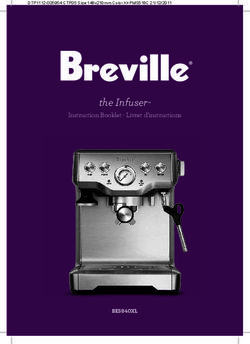 The Infuser Instruction Booklet - Livret d'instructions - BES840XL