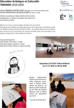 Education Artistique et Culturelle - TAMARIS 2019.2020 - &Eacute;cole ...