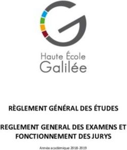 RÈGLEMENT GÉNÉRAL DES ÉTUDES REGLEMENT GENERAL DES EXAMENS ET FONCTIONNEMENT DES JURYS - Année académique 2018-2019 - Ispg